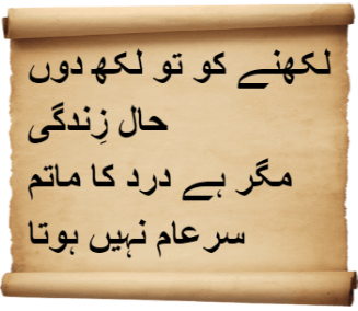 Urdu Poems of Veiled Tears